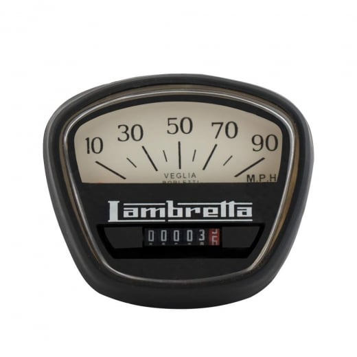LAMBRETTA Speedo 90MPH GP Italian Thread Black/White Face