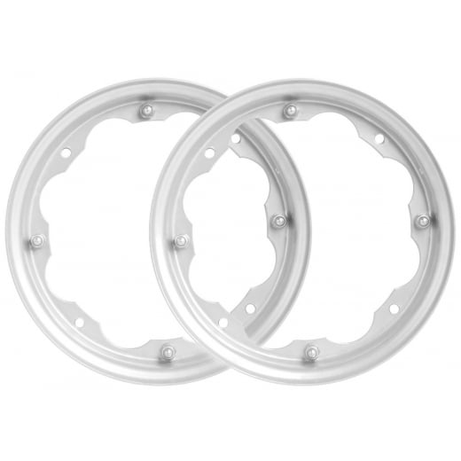 TSR Lambretta Split Wheel Rim 3.50x10" Standard Silver LI/GP/SX/TV - PAIR