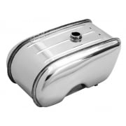 LAMBRETTA Stainless Steel Long Range Touring Fuel/Petrol Tank XL/+15L +straps