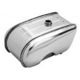 LAMBRETTA Stainless Steel Long Range Touring Fuel/Petrol Tank XL/+15L +straps