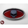 LAMBRETTA TSR Alloy Horncast Badge GP Skull/HotRod/Chop