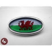 LAMBRETTA TSR Alloy Horncast Badge GP Welsh Wales Flag