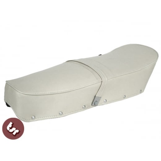 LAMBRETTA TSR Bench Dual Seat Saddle White SX/GP/LI/TV Series 2/3