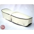 LAMBRETTA TSR Bench Seat White Black Piping S2/S3/GP