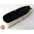LAMBRETTA TSR Bench Seat White Black Piping S2/S3/GP