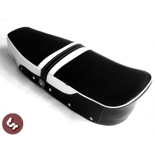 LAMBRETTA TSR Dual Bench Seat Black/White 2 Tone S2/S3