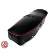 LAMBRETTA TSR QUALITY Bench Seat/Saddle Black/Red Series 2/3/GP