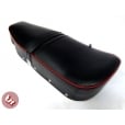 LAMBRETTA TSR QUALITY Bench Seat/Saddle Black/Red Series 2/3/GP