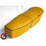 LAMBRETTA TSR Quality Dual Bench Seat Yellow/Black SX/TV/LI Series 1/2/3 150/200