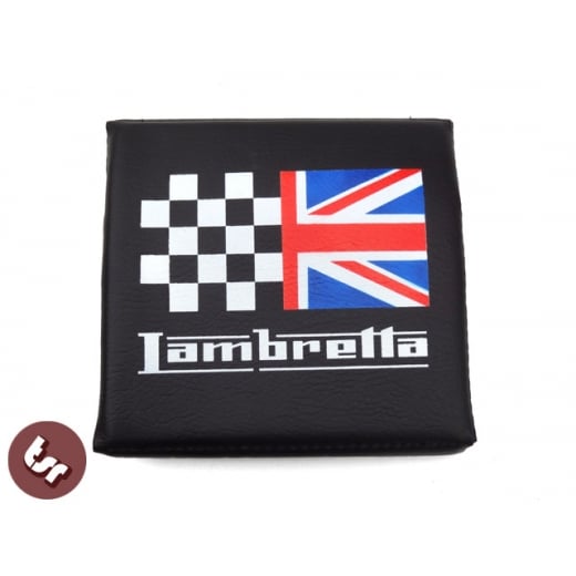 LAMBRETTA TSR Rear Flip Flop Rack Back Rest Pad Union Jack/Racing Flag