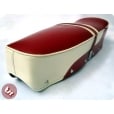 LAMBRETTA TSR Top Quality Bench Seat 2Tone OxBlood Red/Cream SX/GP/LI/LIS/TV
