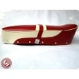 LAMBRETTA TSR Top Quality Bench Seat 2Tone OxBlood Red/Cream SX/GP/LI/LIS/TV