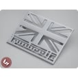 LAMBRETTA Union Jack Legshield/Side Panel Chrome Badge