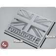 LAMBRETTA Union Jack Legshield/Side Panel Chrome Badge