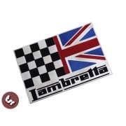 LAMBRETTA Union Jack Race Flag Billet CNC Side Panel/Legshield Badge/Emblem gp