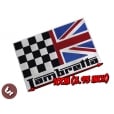 LAMBRETTA Union Jack Race Flag Billet CNC Side Panel/Legshield Badge/Emblem gp