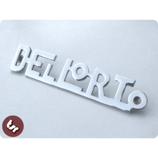 LAMBRETTA/VESPA Chrome Brass Badge DELLORTO Dell Orto