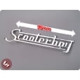 LAMBRETTA/VESPA Legshield/Panel Badge Scooterboy Chrome