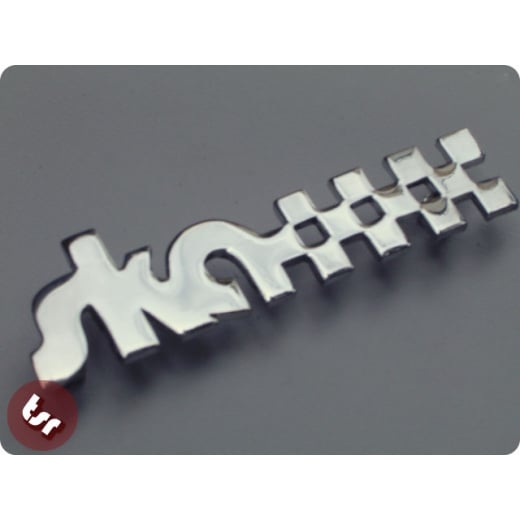 Legshield/Side Panel Badge 'Ska' Chrome fits vespa/lambretta