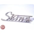 Legshield/Side Panel Badge 'Skins' Chrome fits Vespa/Lambretta scooters px gp