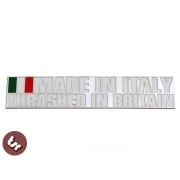 Made In Italy/Thrashed In Britain Billet CNC Badge/Emblem fits Vespa/Lambretta