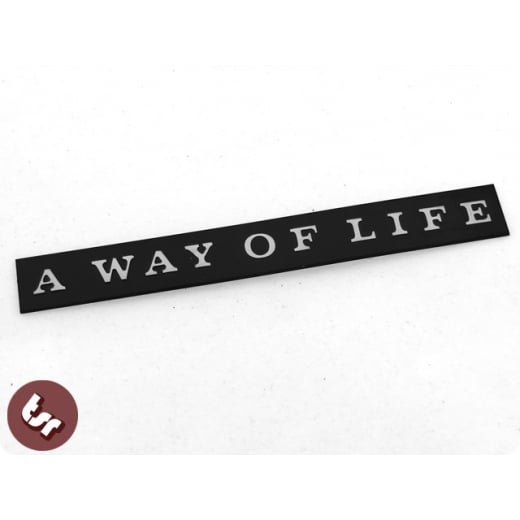 Metal Billet CNC Horncast Badge/Emblem WAY OF LIFE Fits VESPA PX/LML/T5/Piaggio