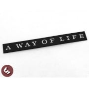 Metal Billet CNC Horncast Badge/Emblem WAY OF LIFE Fits VESPA PX/LML/T5/Piaggio