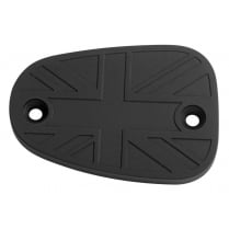 Billet Disc Brake Oil Reservoir Master Cylinder Cap - Union Jack - Black
