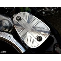Billet Disc Brake Oil Reservoir Master Cylinder Cap - Union Jack - Polish