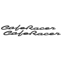 Cafe Race - Petrol Tank / Side Panel Emblem Set - Black - Pair