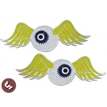 Flying Eyeball Billet Tank Badge/Emblem Fits Harley Davidson Chop Chopper Bobber