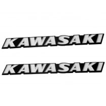Kawasaki Classic Z Style Side Panel/Petrol Tank Badge Set - Billet - Pair
