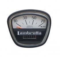 LAMBRETTA Quality Series 3 70 MPH Complete Speedo/Speedometer Unit GP Italian