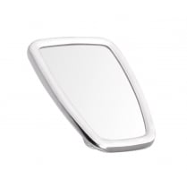 SCOOTER Chromed Rectangle Stadium Mirror Head White Rubber Surround MOD