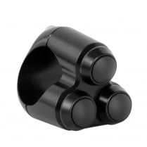 Triple Micro Switch Button Housing - One Inch Handlebar - Black