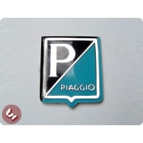 VESPA Horncast Badge P/Piaggio Blue/Black Smallframe