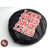 VESPA/LAMBRETTA TSR 10" Spare Wheel Cover Loud Pipes Save Lives