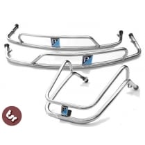 VESPA PX/LML/T5 STAINLESS Steel Mudguard+Side Panel Crash Bar Kit+Badges