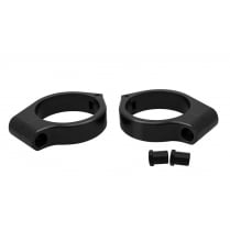 Wrap-Around Fork M10 (10mm) Indicator Turn Signal Bracket Clamps - Pair - 35mm - Black