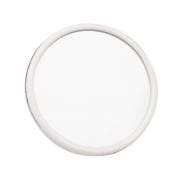 SCOOTER Chromed Circular Stadium Mirror Head White Rubber Surround MOD