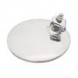 SCOOTER Chromed Circular Stadium Mirror Head White Rubber Surround MOD