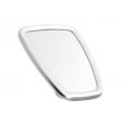 SCOOTER Chromed Rectangle Stadium Mirror Head White Rubber Surround MOD