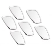 SCOOTER Chromed Rectangle Stadium Mirror Head White Rubber Surround MOD x6