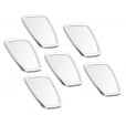 SCOOTER Chromed Rectangle Stadium Mirror Head White Rubber Surround MOD x6