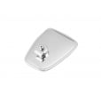 SCOOTER Chromed Rectangle Stadium Mirror Head White Rubber Surround MOD x8