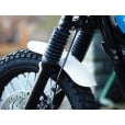 Motone Shorty - Bobbed Front Mudguard/Fender- Spoke Wheels - Brushed Aluminium