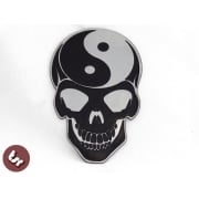 SKULL Car Hotrod Tiki/Ed Roth/Von Dutch CNC Billet Badge/Emblem Panel decal chop
