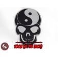 SKULL Car Hotrod Tiki/Ed Roth/Von Dutch CNC Billet Badge/Emblem Panel decal chop