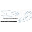 Motone Slingshot Custom Headlight Brackets 41mm - Black