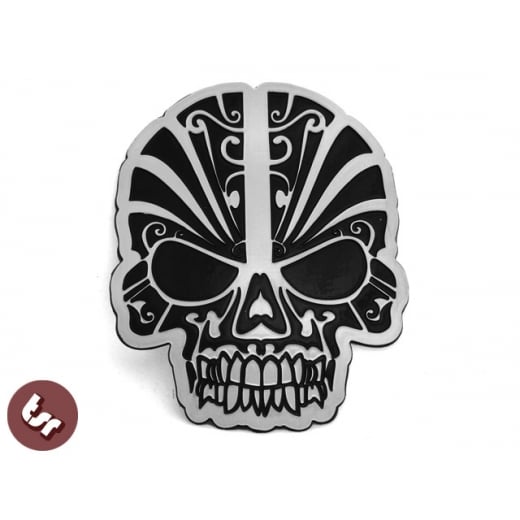 tiki SKULL Hotrod/Ed Roth/Von Dutch CNC Billet Badge/Emblem Panel decaL VW/JDM